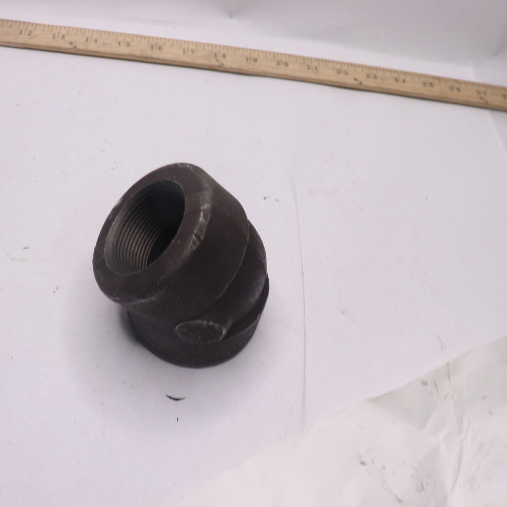 45Â° Elbow Pipe Fitting Forged Carbon Steel 3000# Threaded 1-1/2"