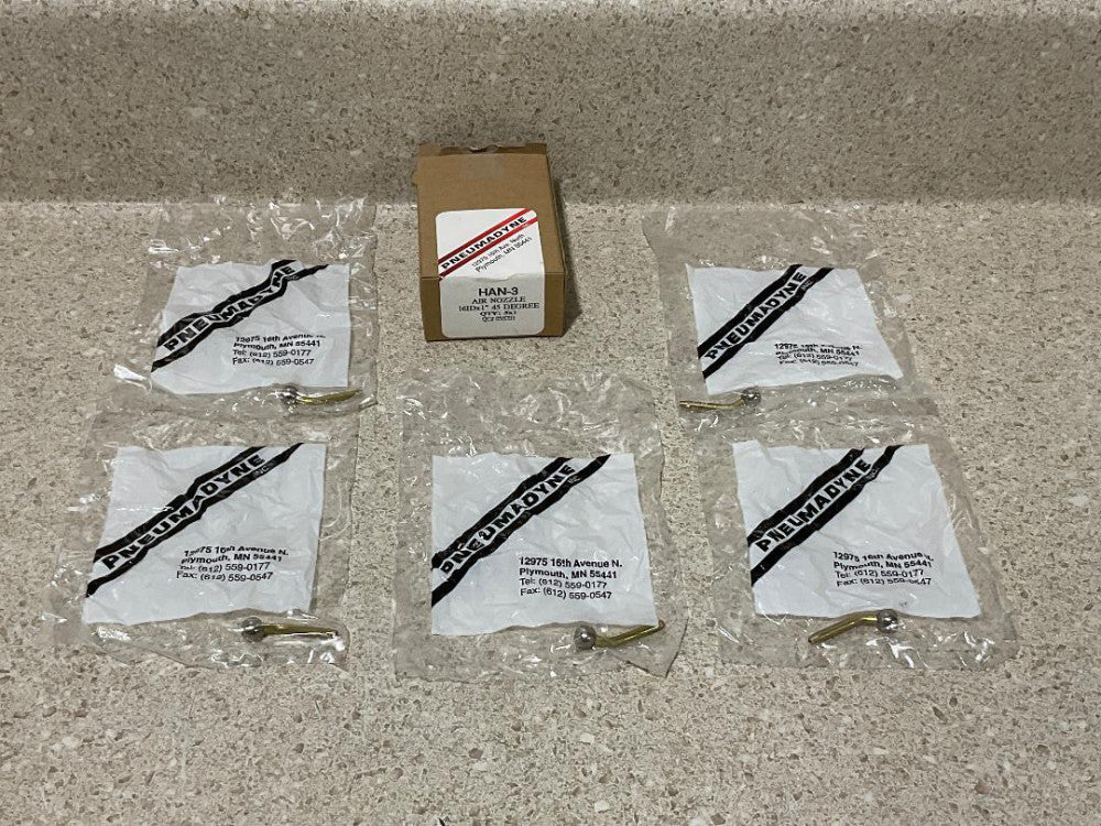 Pneomodyne Air Nozzle HAN-3 16IDX1" 45 Deg NEW (Box of 5)