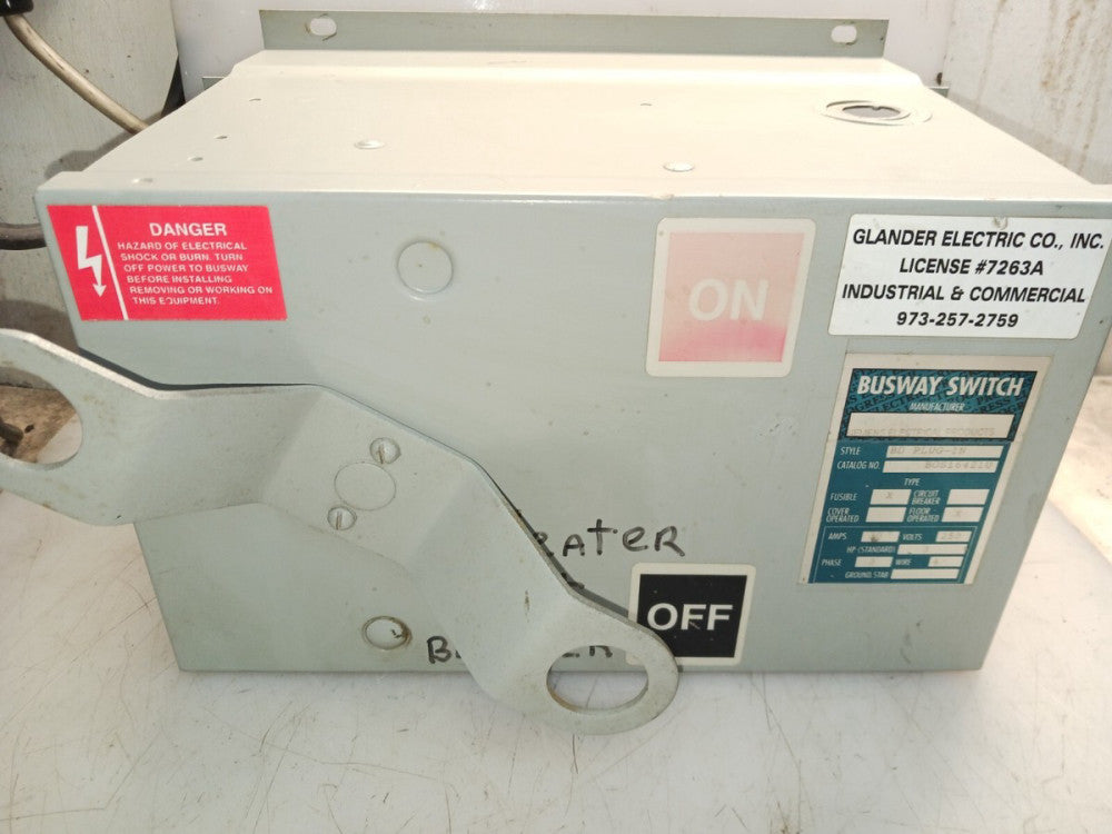 ITE SIEMENS BOS16421U 30 AMP FUSIBLE BUS PLUG 3 PHASE 4W  250 VAC