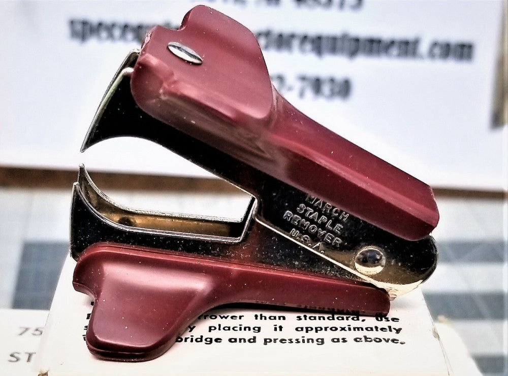 Box Of (12) Vintage March Brown Staple Remover Made in USA NEW [C4S2]  