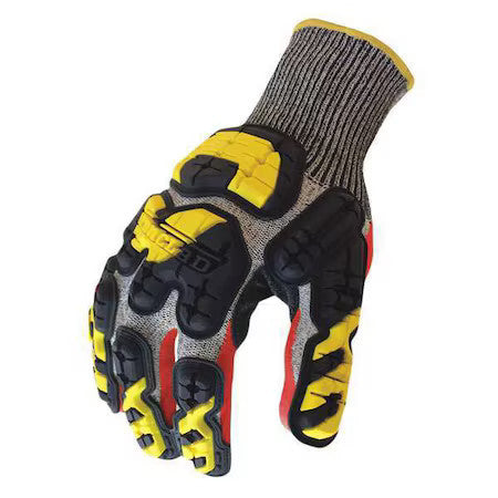 Ironclad Performance Wear Indi-Kc5-05-Xl Impact Gloves, Xl, Gray/Red/Hi-Vis