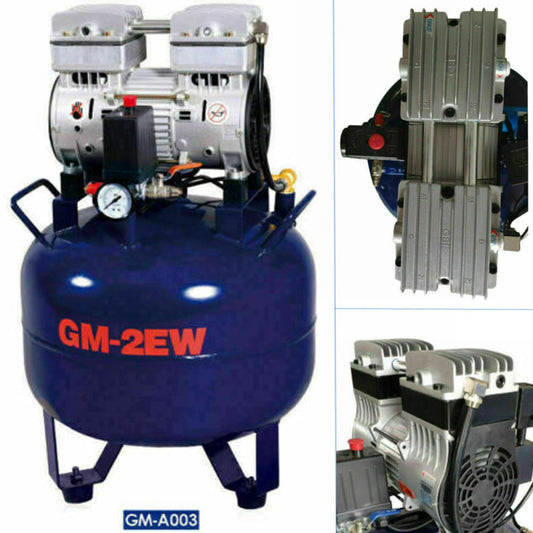 110V 850W Portable Dental Medical Air Compressor Oil Free Tank Noiseless New TOP