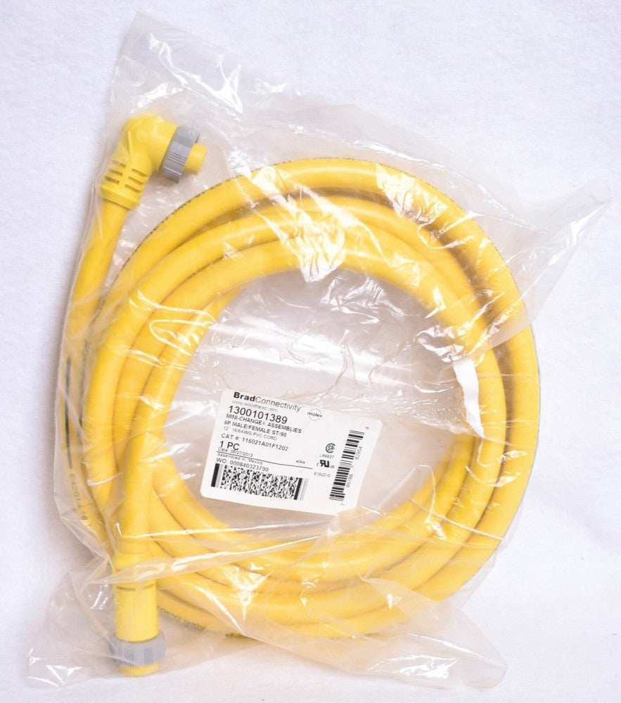Brad Connectivity Mini Change 6P Male/Female ST/90 12' 16/6AWG PVC 1300101389