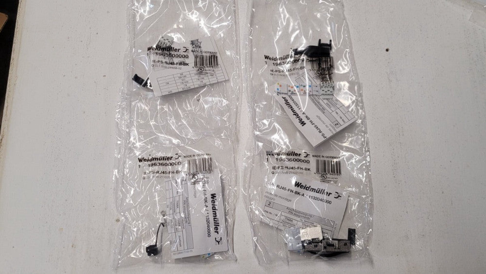 Lot of 4 Weidmuller 1963600000 IE-PS-RJ45-FH-BK Modular Connector RJ45 Plugs