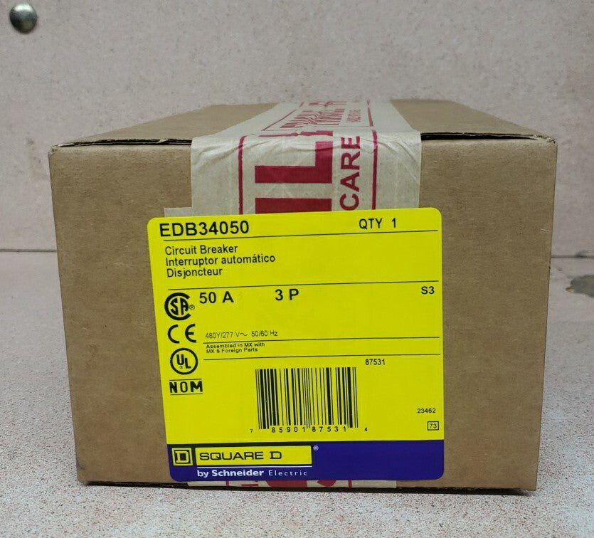 1-Square D EDB34050 Circuit Breaker 50 AMP 3 P  NB