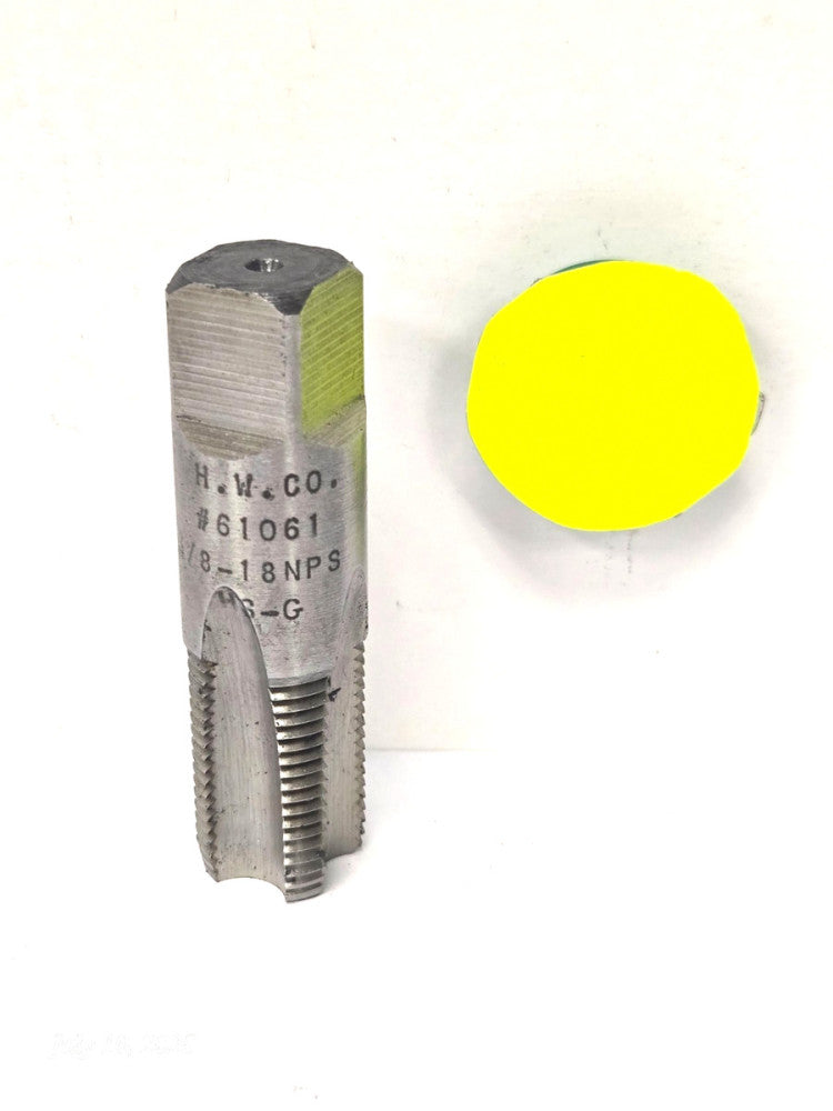 H. M. CO STANDARD PIPE REGULAR CHAMFER TAP * 3/8-18 NPS HS-G