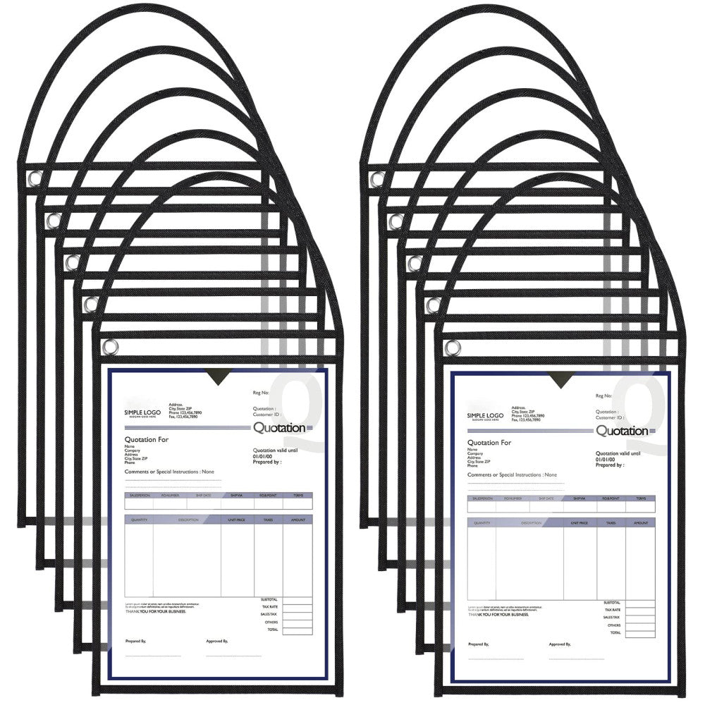 30 Pack Office Products Shop Ticket Holders with Hanging Strap 9 x 12 Inches,...
