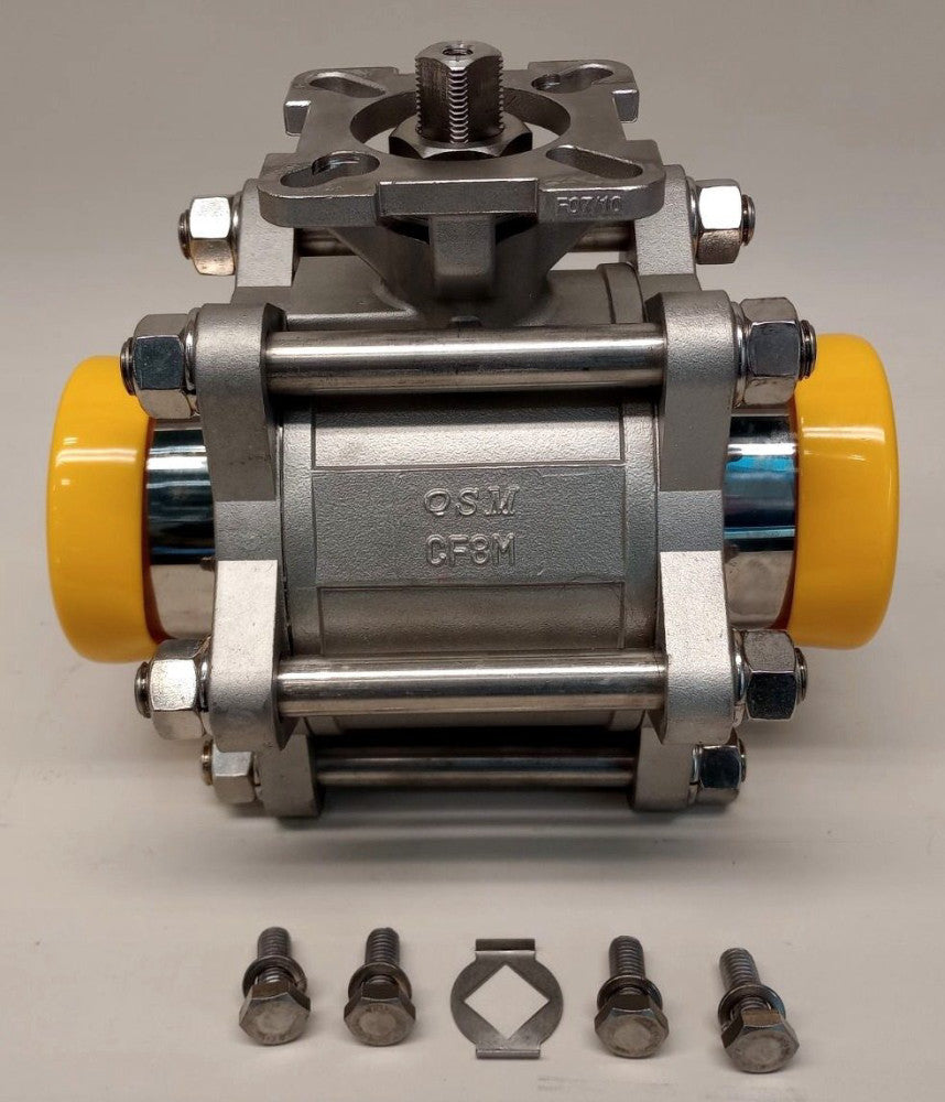 QSM Tru-Flo CVF S20 E07192 Stainless Steel Ball Valve 3" TriClamp 1000 WOG CF8M