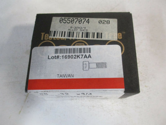 (011085P) #8-32 UNC Alloy Steel Black Oxide Hex Socket Cap Screw 