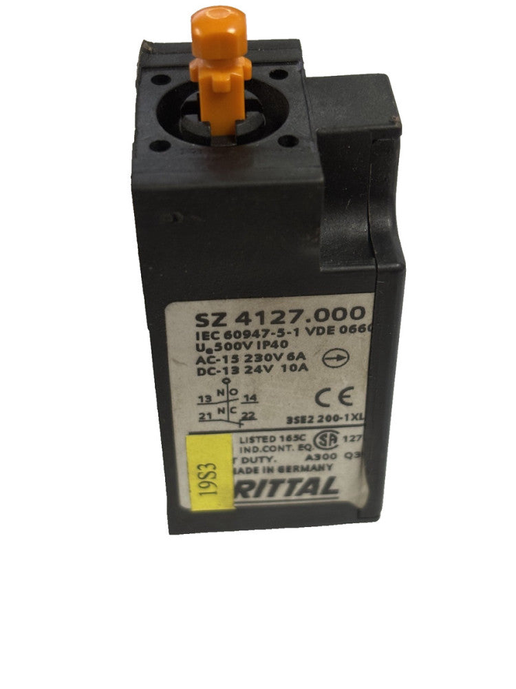 RITTAL SZ 4127.000 CABINET DOOR SWITCH AC-15 230V 6A DC-13 24V 10A