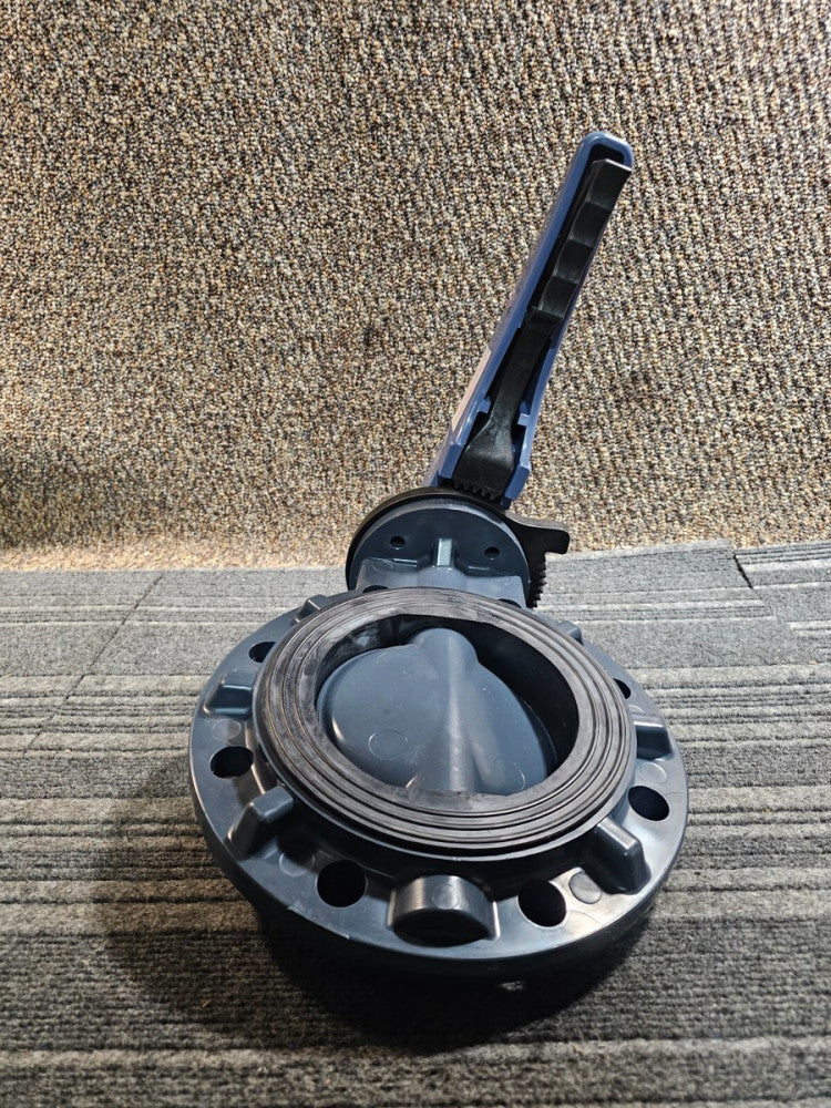 Asahi-America Pool Pro Lever Butterfly Valve 150-6, PVC Disc/Body, 316SS Stem