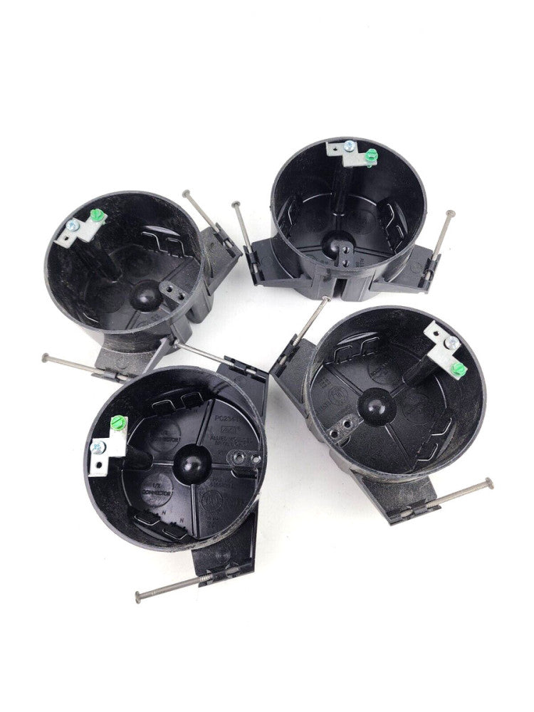 4pcs Allied Moulded PC234-N 4" Diameter Round Outlet Box Polycarbonate