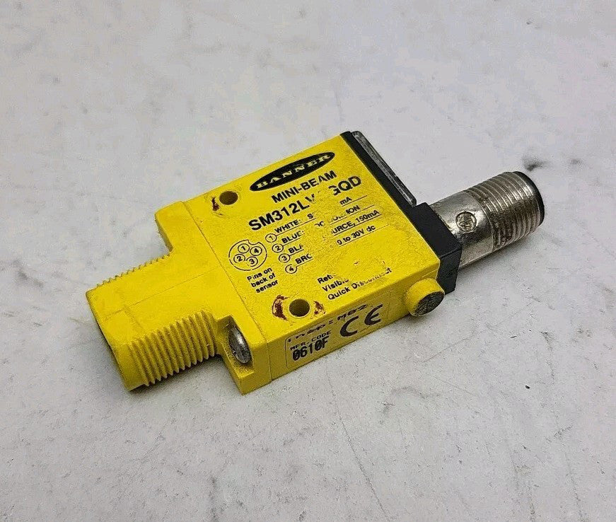 Banner SM312LVAGQD Mini-Beam Polarized Retro Photoelectric Sensor 26913