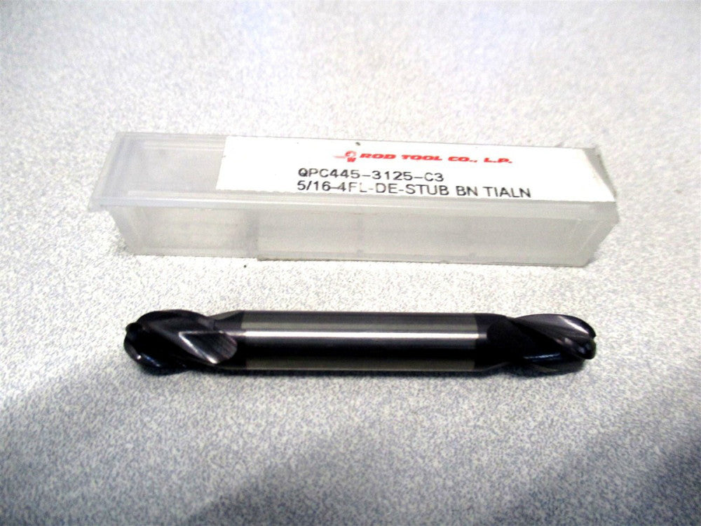 New (QPC445-3125-C3) 5/16 x 2 OAL 4-Flute Double End Stub End Mill