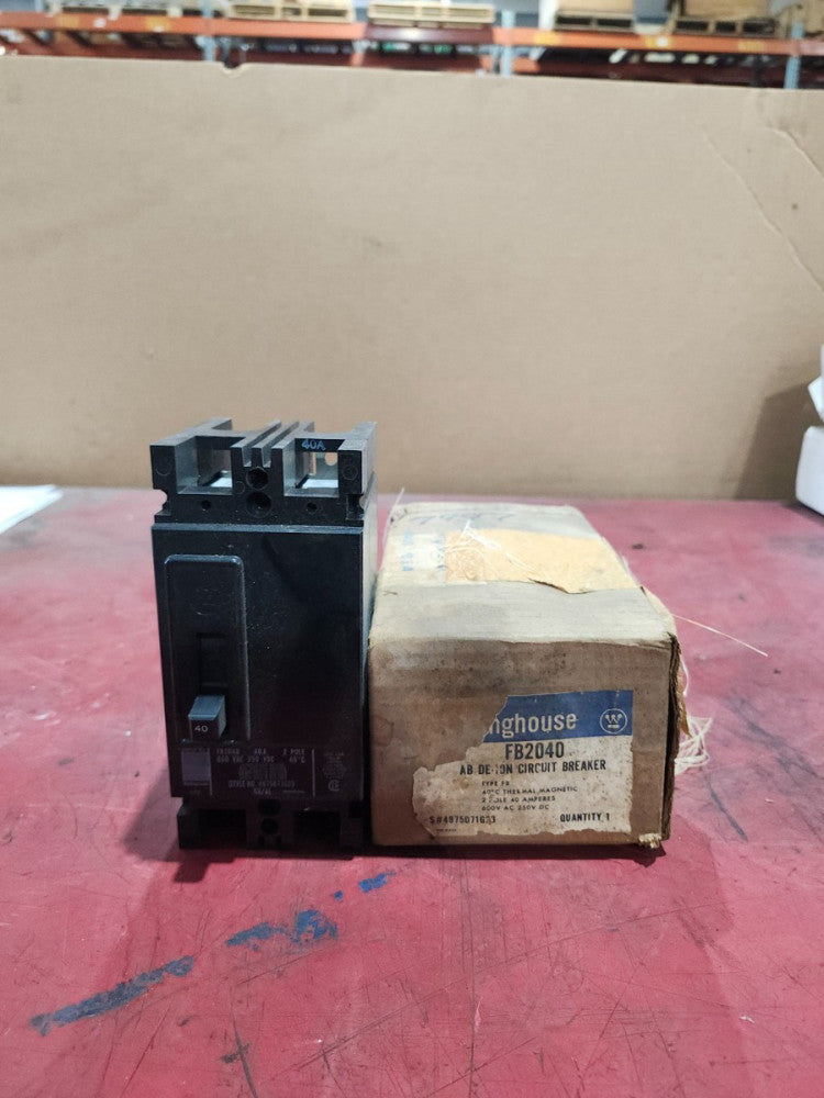 NEW IN BOX WESTINGHOUSE CIRCUIT BREAKER 2POLE 40AMP 600V  FB2040