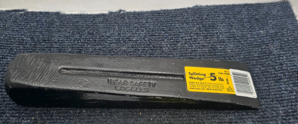 Truper WG-5 35269 5 lbs Square Head Splitting Wedge Black
