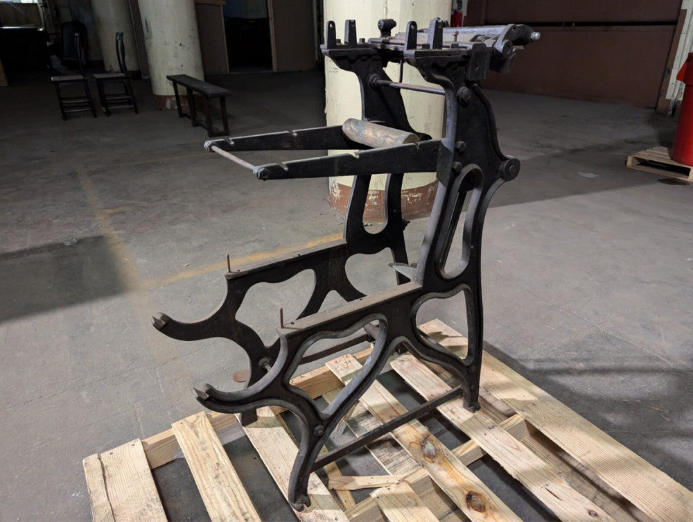 Antique Vintage Diamond Industrial Guillotine Paper Cutter
