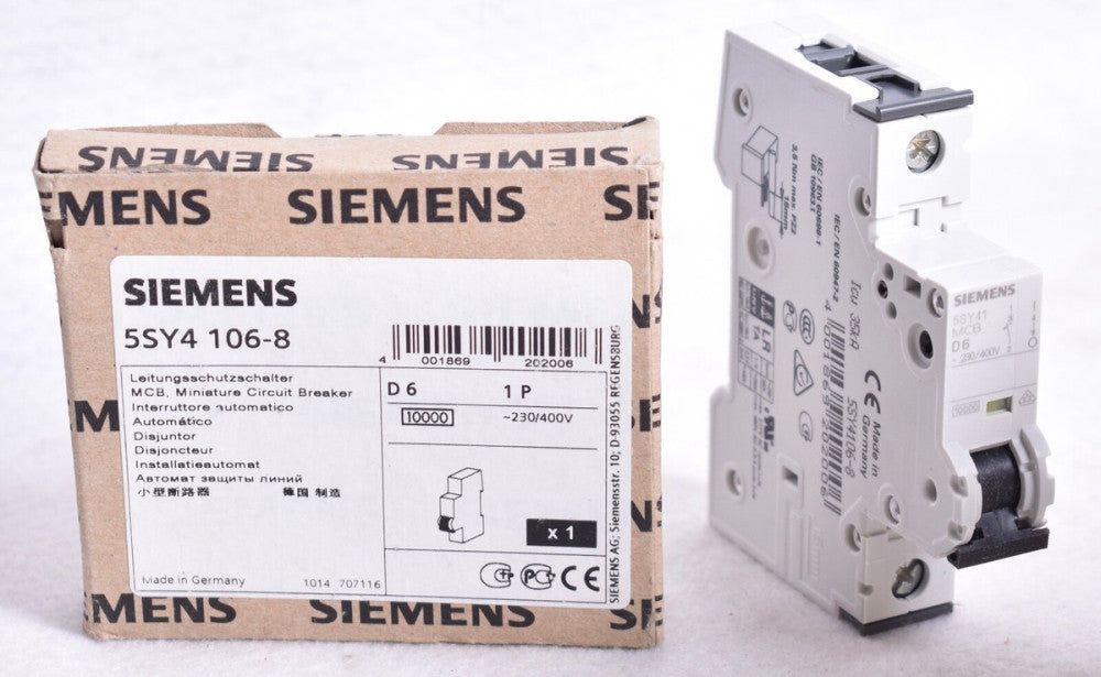 Siemens Circuit Breaker 5SY4 106-8