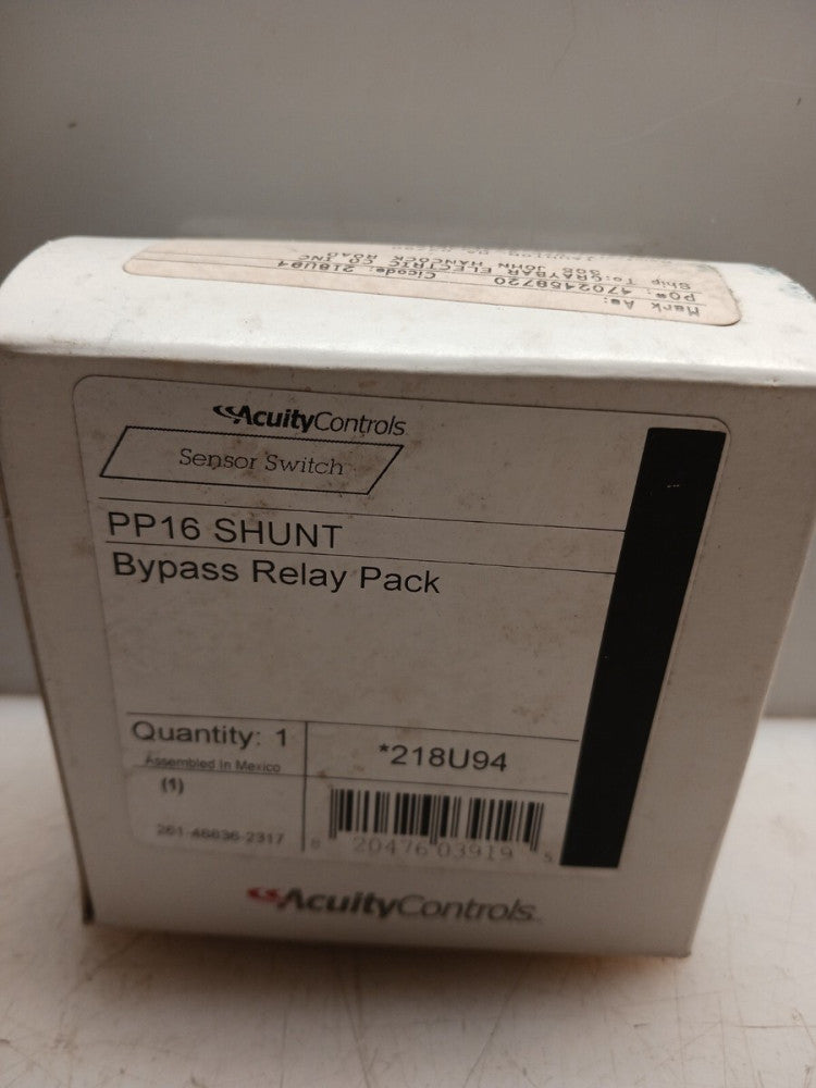 NEW ACUITY CONTROLS PP16 BYPASS SHUNT RELAY PACK 218U94