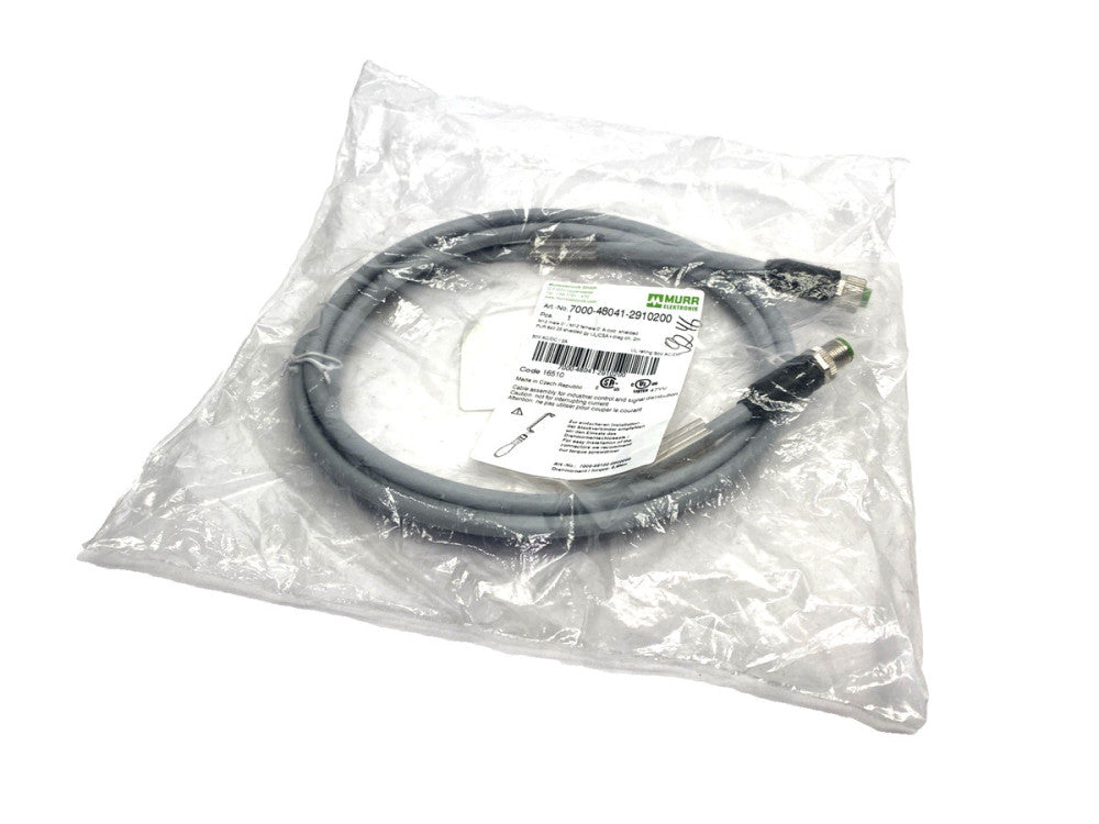 Murr Elektronik 7000-48041-2910200 Cordset M12 Male 8-Pin To M12 Female 8-Pin 2m