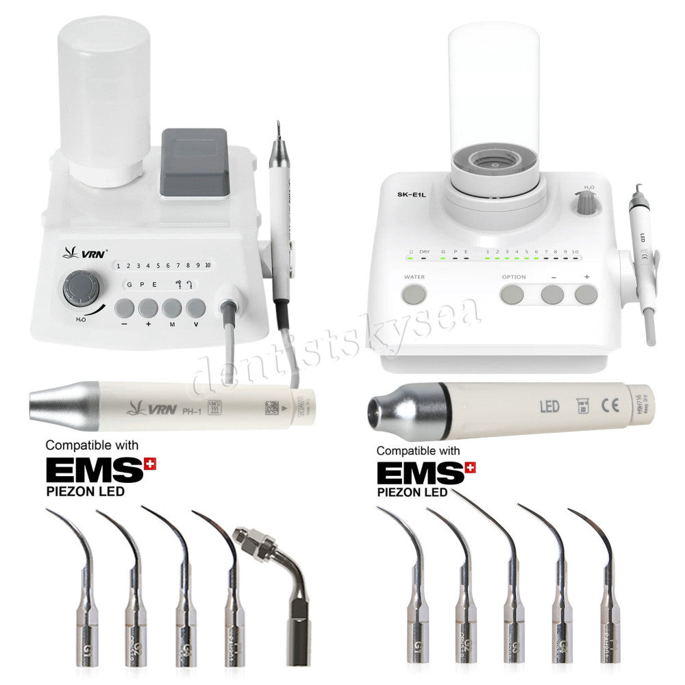 Dental Ultrasonic Piezo Scaler Bottle Fit EMS WOODPECKER +LED Handpiece  + Tips