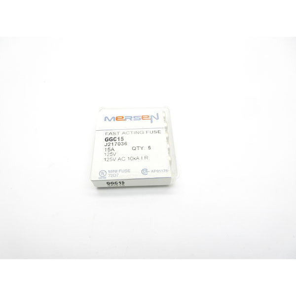 MERSEN GGC15 125VAC 15A (PKG OF 5) NSFS