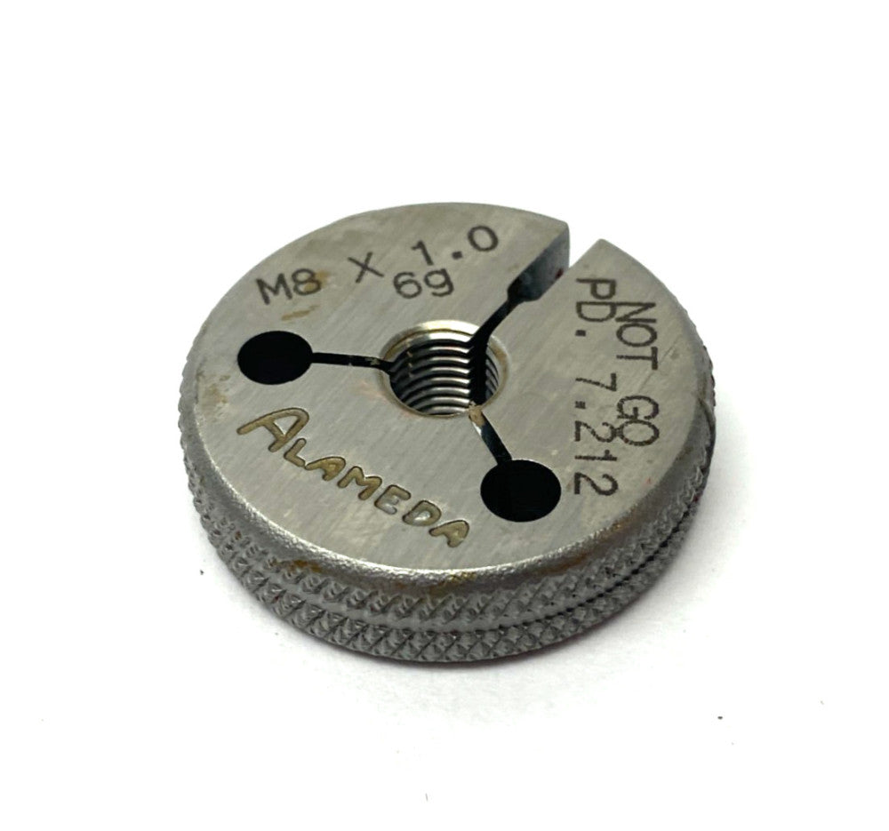 Alameda M8 x 1.0-6G Threaded Ring Gauge NOT GO PD 7.212