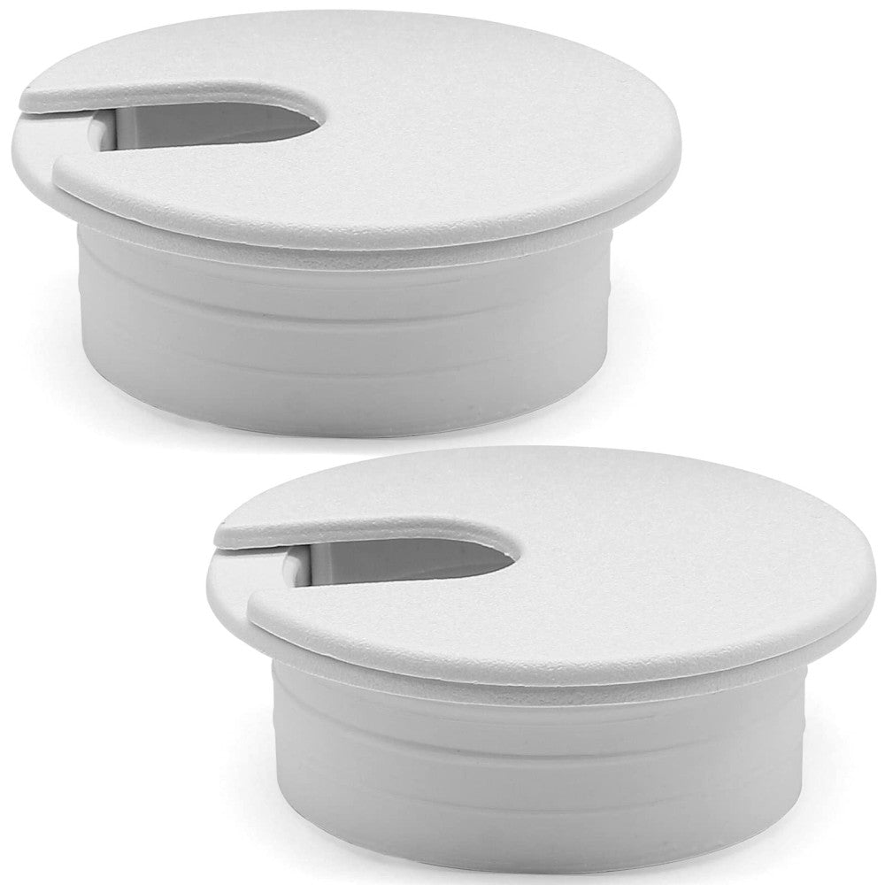 White Desk Cord Grommets 1-1/2 Inch Plastic Grommet Cable Hole Cover for Office