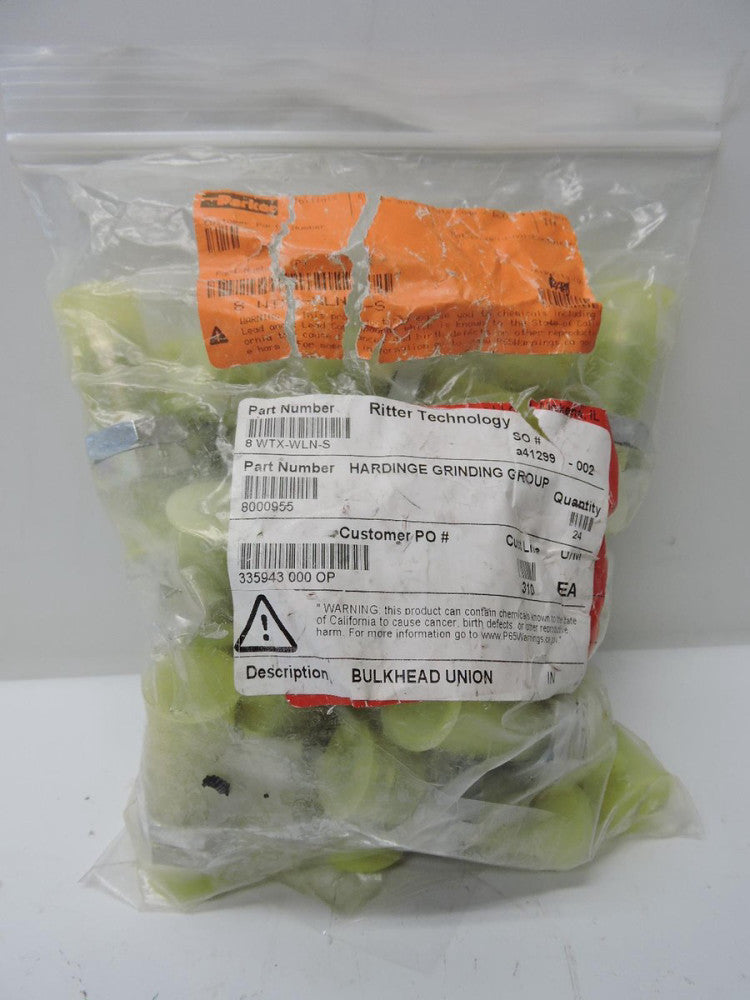 (24 Pack) Parker 8 WTX-WLN-S Triple-Lok Bulkhead Union GENUINE OEM - NEW!