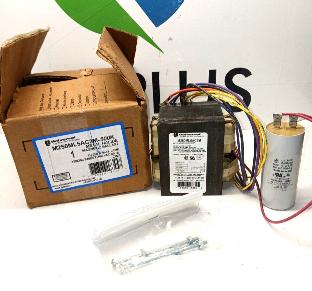 NEW UNIVERSAL M250ML5AC3M-500K METAL HALIDE MAGNETIC BALLAST 250 WATT 480 VAC