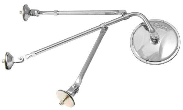 GROTE 28443 Stainless Steel Fender Mount Mirror, Arm Length: 18"
