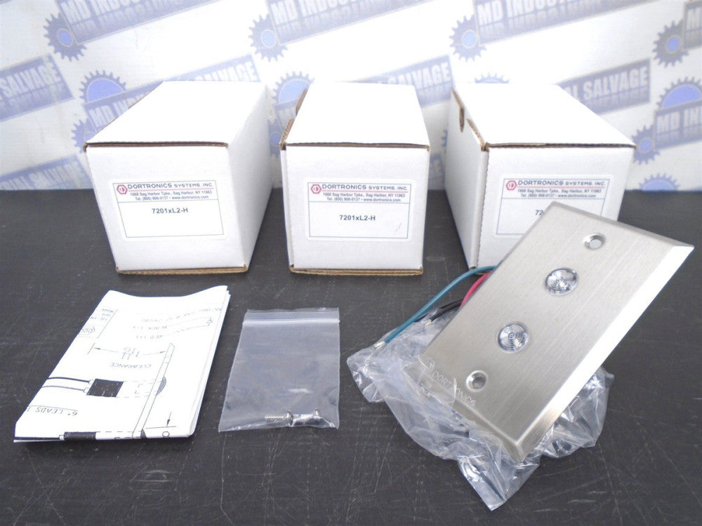 (3 PC) DORTRONICS - 7201xL2-H - DOOR STATUS INDICATOR Red/Green 24V (NEW in BOX)