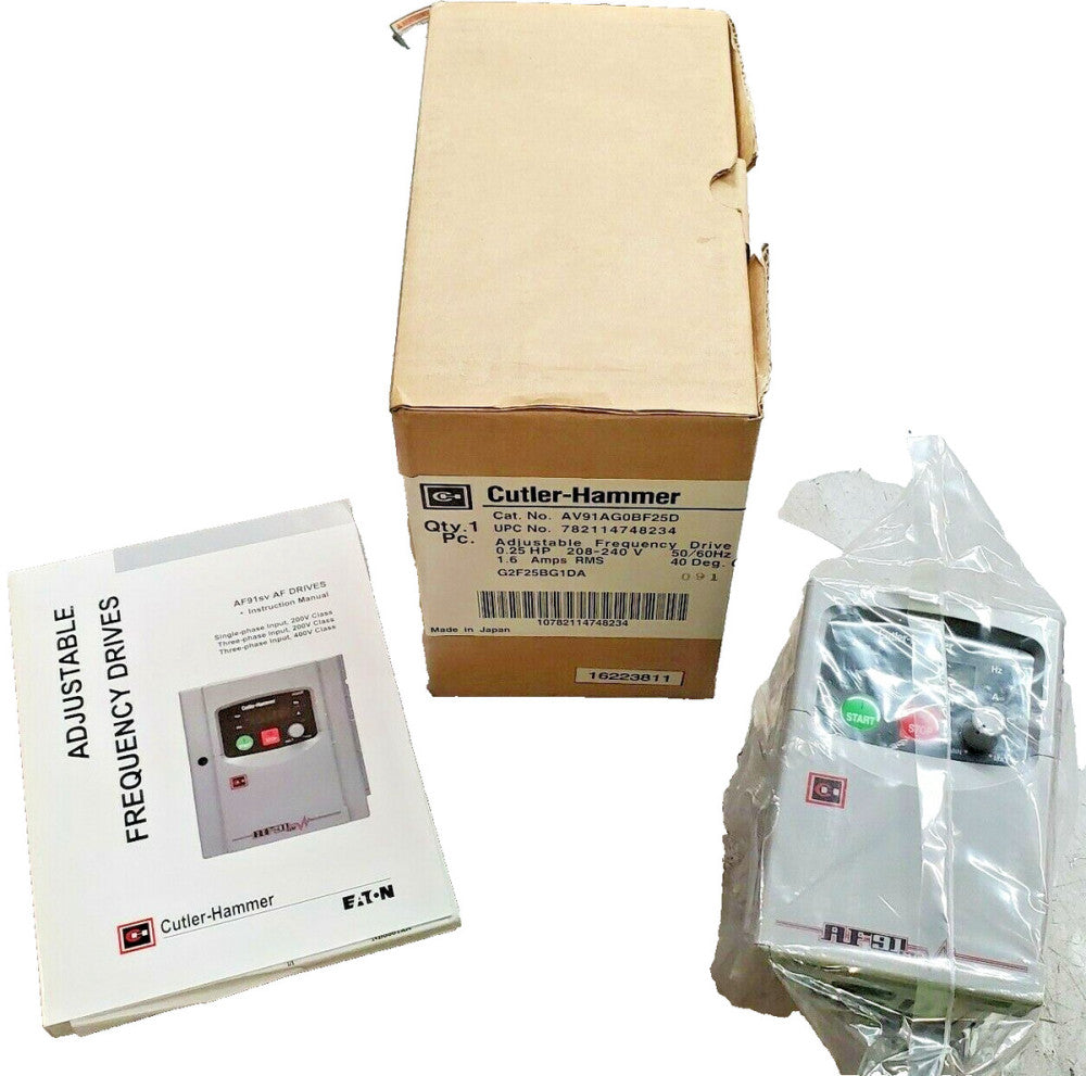 New Cutler-Hammer 0.25 HP Adjustable Frequency Drive 208/240 VAC  AV91AG0BF25D