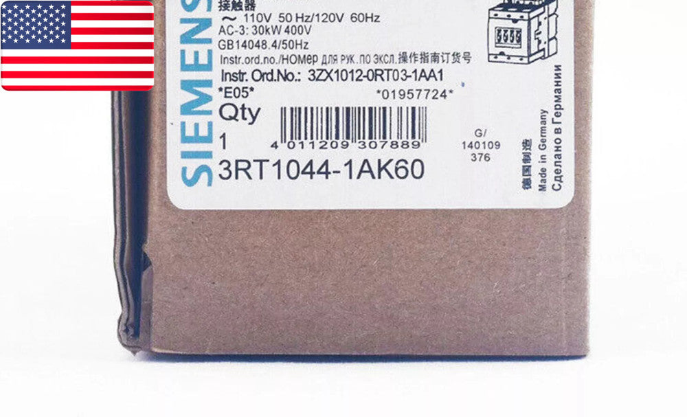 1PC New In Box SIEMENS 3RT1044-1AK60 AC Contactor 120V - US Stock