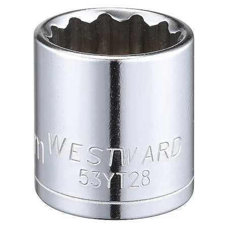 Westward 53Yt28 Westward 3/8 In Drive, 20Mm Triple Square Metric, Socket, 12