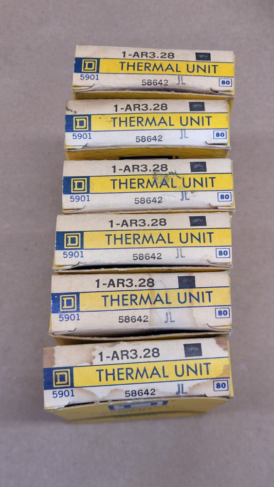 Lot of 6 Square D AR3.28 Overload Relay Thermal Units