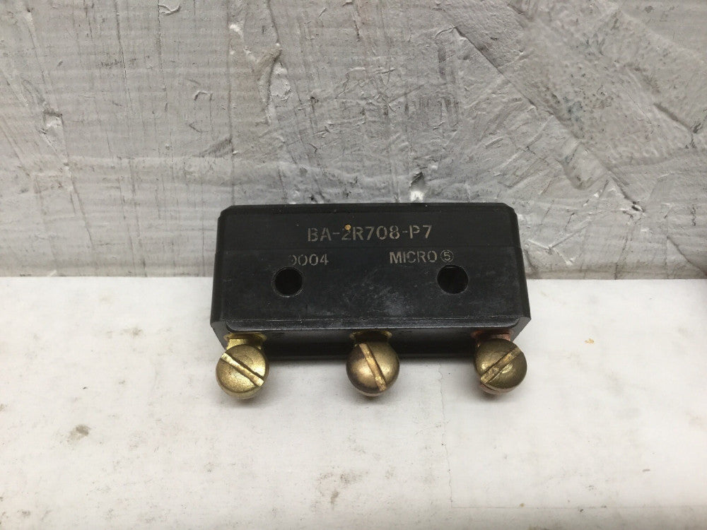 Micro Switch BA-2R708-P7 Pin Plunger 20A 125, 250 or 480 VAC