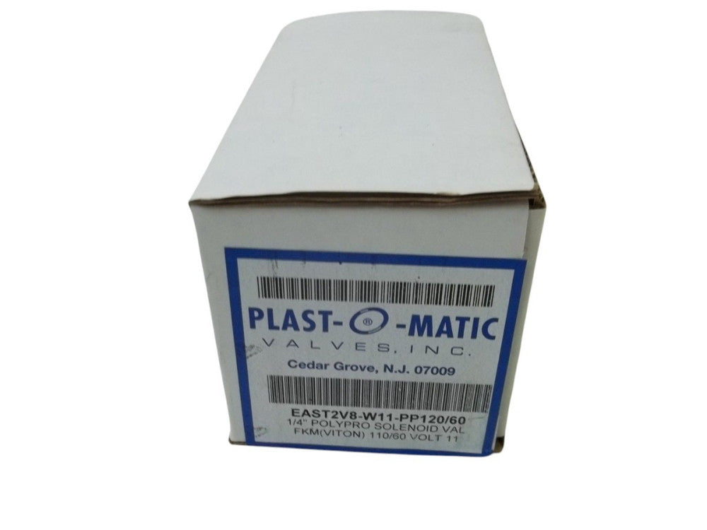 PLAST-O-MATIC EAST2V8W11-PP120/60 1/4" POLYPRO SOLENOID VALVE NSMP