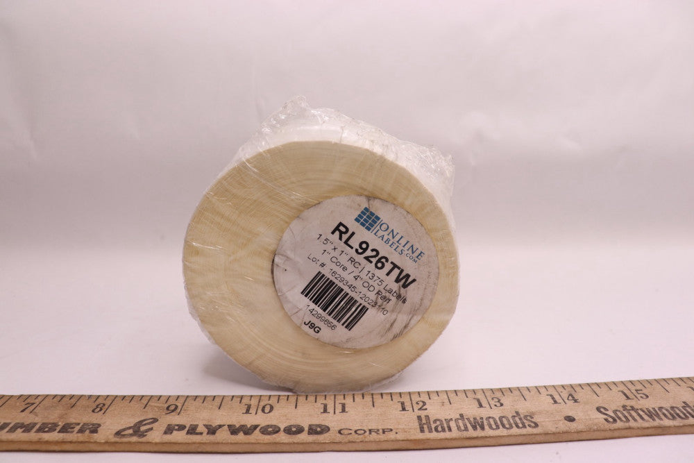 Online Labels Thermal Roll Labels 1.5" x 1" RC x 1" Core / 4" OD RL926TW