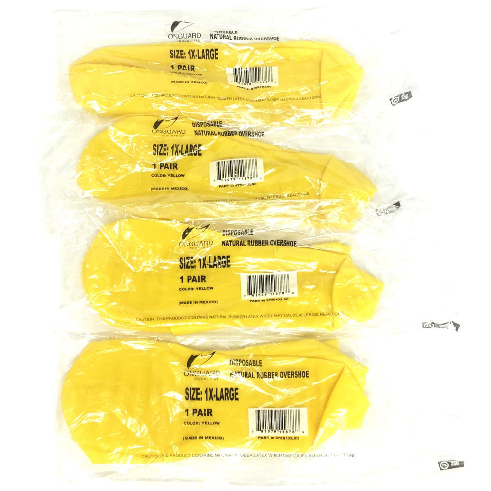 Onguard 1XL Disposable Natural Rubber Overshoe 97591XL00 Pair [Lot of 4] NOS