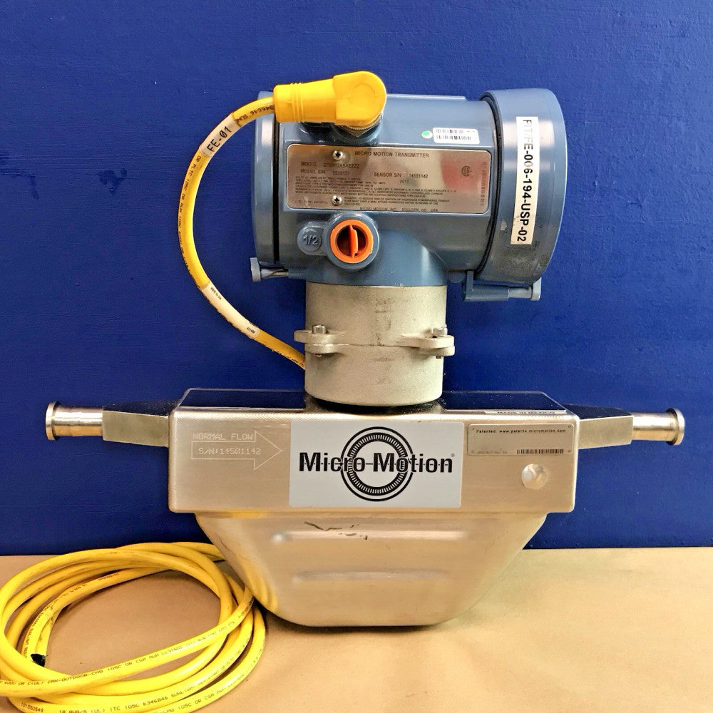 Micro Motion H025F121NCAAEZ1ZZ Mass Flow Meter with 2700I12ABAEZZZ Transmitter