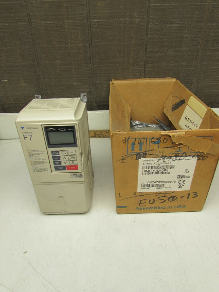 YASKAWA CIMR-F7U40P41F , w/OPERATOR JV0P-160, 0.75 hp NEW IN BOX! MAKE OFFER!