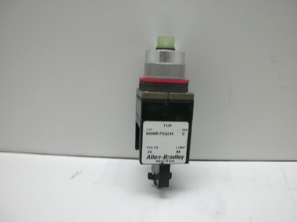 ALLEN BRADLEY 800MR-FXQ24X SER D  PUSH/PULL SWITCH 24V LAMP 85 W/O CONTACT