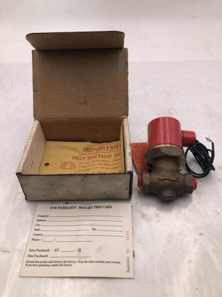 Atkomatic Valve Co. JJ-200Q 1/4" Bronze 2-way Solenoid Valve 75/150/250PSI -NIB