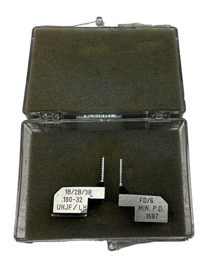 JOHNSON GAGE  .190-32 UNJF  .1697 FD/6 / L. H.  Thread Gage/Comparator Segments