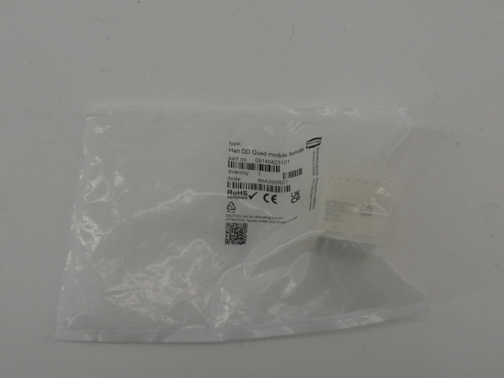 Harting 09140423101 Han DD Quad Module Female 10A 150V - NEW Surplus!