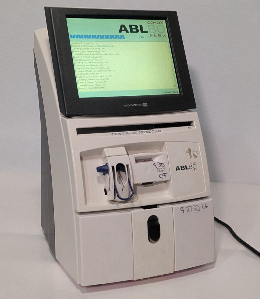 Radiometer ABL80 Flex Co-Ox Automated Portable Blood Gas Analyzer, 100-240 VAC