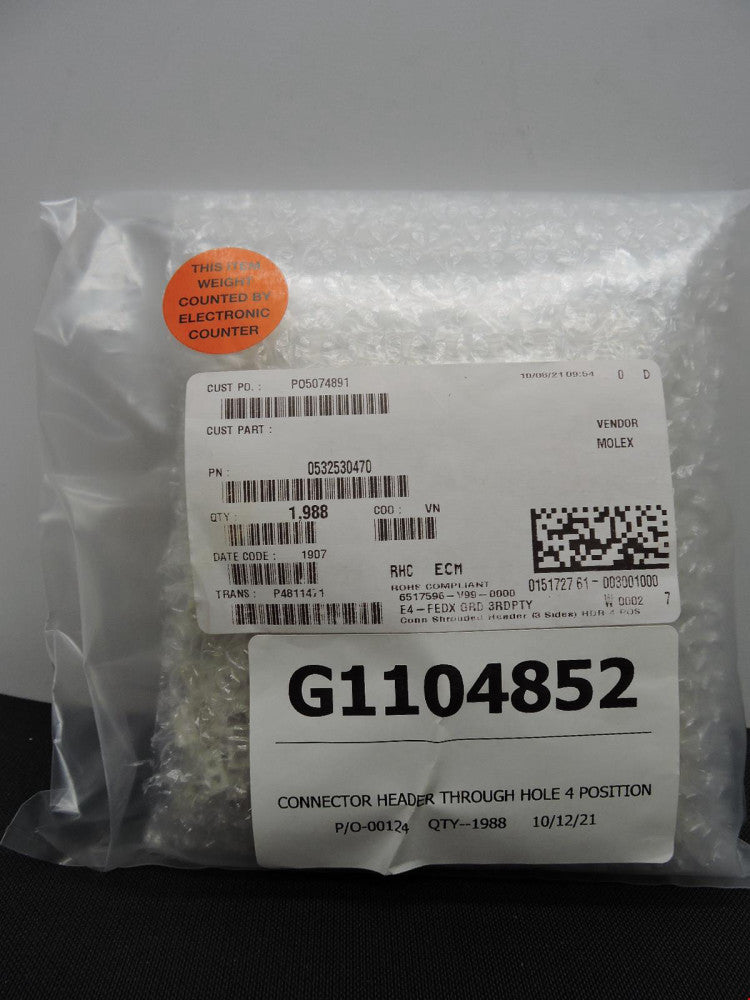(Lot of 1988) - Molex 0532530470 CONN HEADER VERT 4POS 2MM
