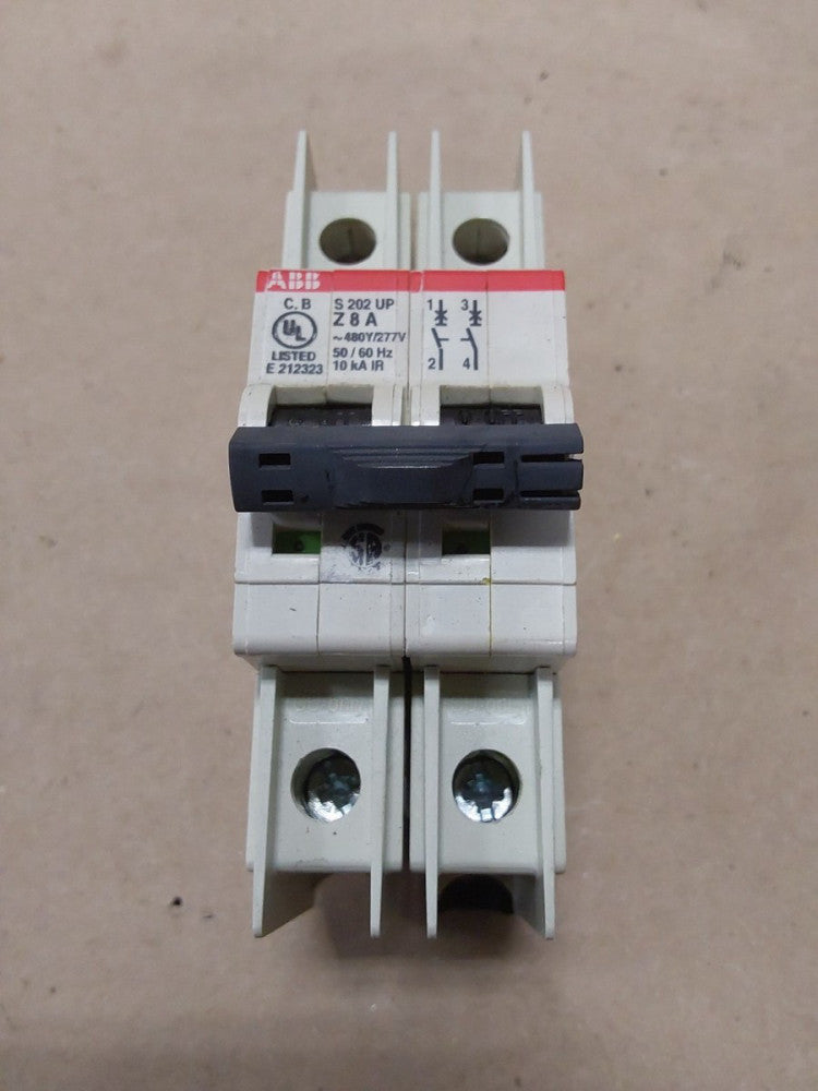 ABB S 202 UP Z 8 A ~480Y/277V 50/60 Hz E212323 Circuit Breaker
