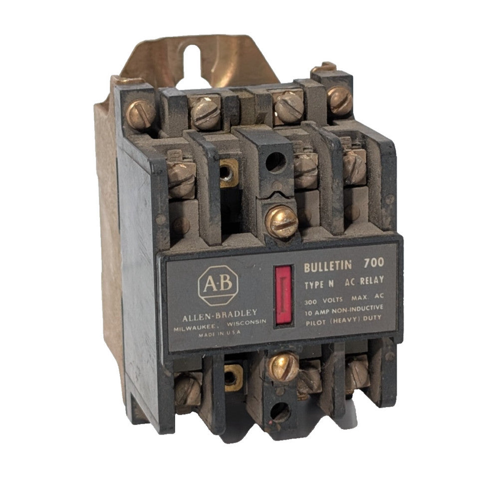 Allen Bradley 700-N400A1 Series B Bulletin 700Type N AC Relay with 110/120V Coil